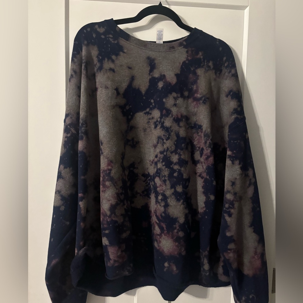Tie-Dye Sweatshirt in Blue and Purple